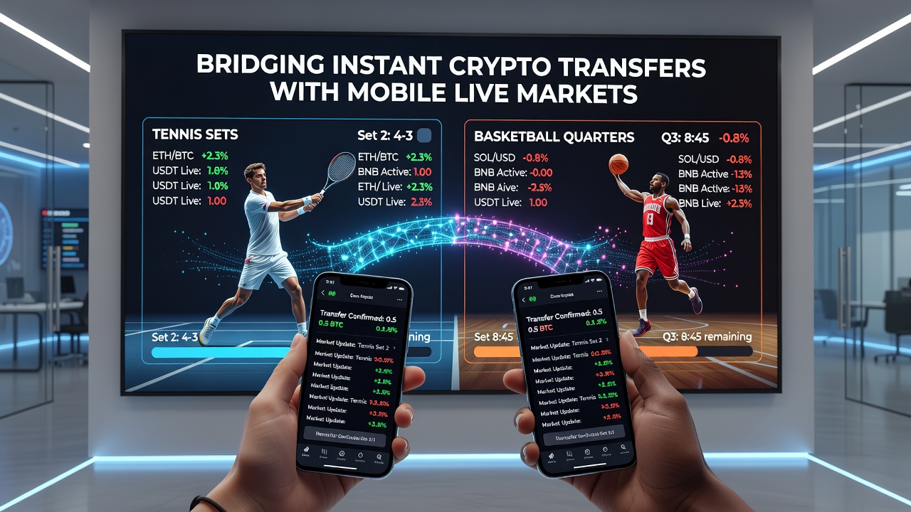 Grafiek die transactie snelheden toont tussen crypto en traditionele methoden in live sportweddenschappen