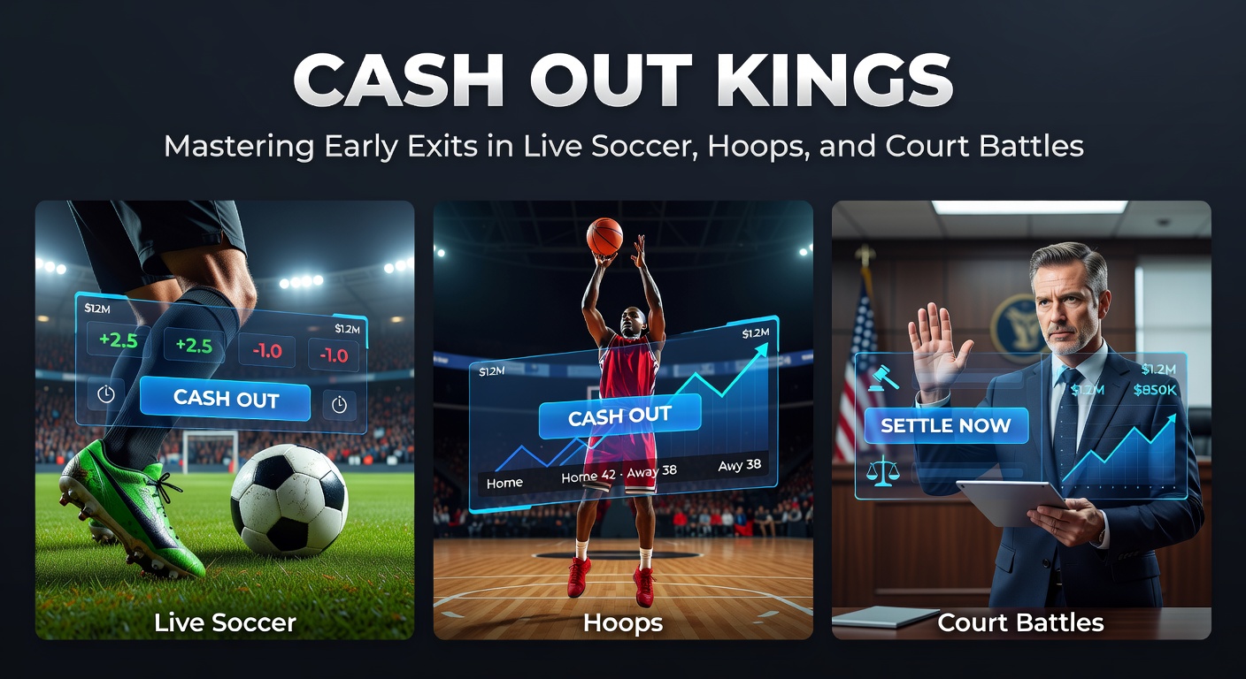 Live weddenschapsscherm met cash out knop tijdens een spannende voetbalwedstrijd, basketbalduel en tennisrally