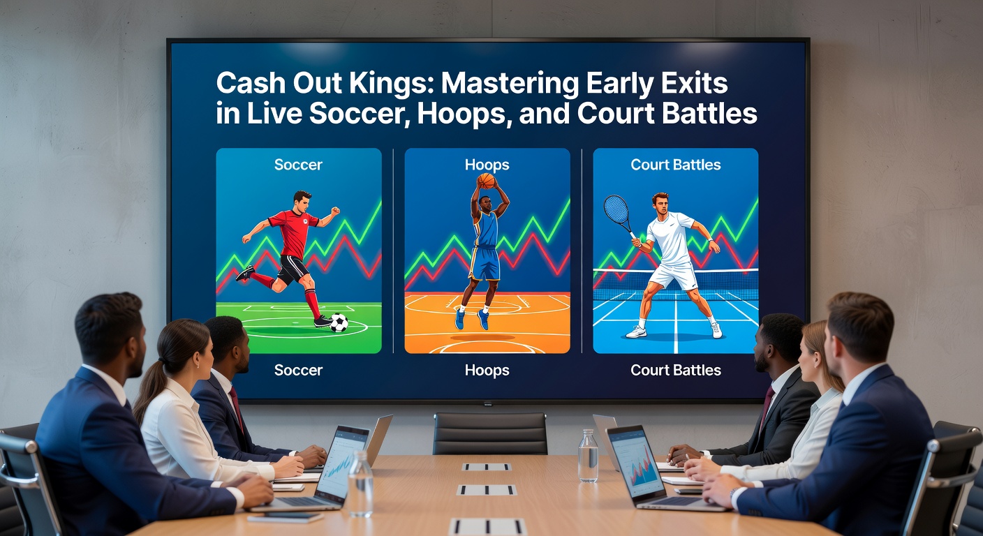 Basketbalspelers in volle sprint met overlay van cash out interface tijdens een NBA-playoff moment