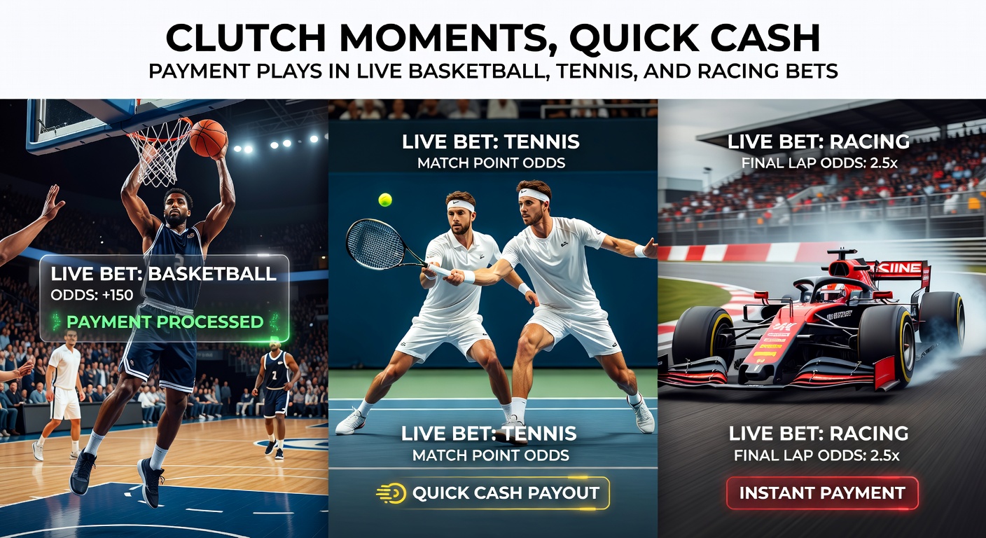 Live basketbalwedstrijd met spelers in actie tijdens een clutch moment, terwijl een uitbetalingsscherm op de achtergrond oplicht