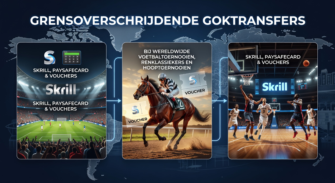 Internationale gokkers gebruiken Skrill en Paysafecard tijdens een spannend voetbaltoernooi, met vouchers in de hand voor snelle transfers