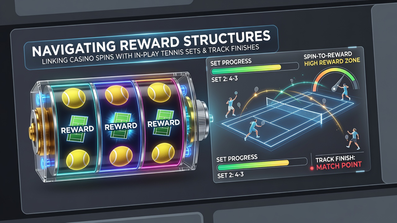 Overzicht van beloningsstructuren die casinospins koppelen aan in-play tennis en renbanen